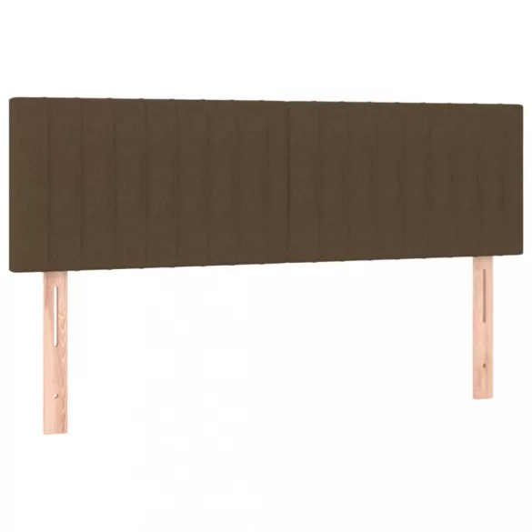 sötétbarna szövet LED-es fejtámla 144x5x78/88 cm