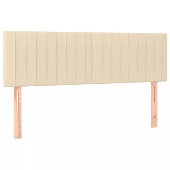 krémszínű szövet LED-es fejtámla 144x5x78/88 cm