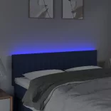 kék szövet LED-es fejtámla 144x5x78/88 cm
