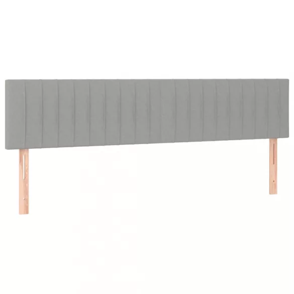 világosszürke szövet LED-es fejtámla 160x5x78/88 cm