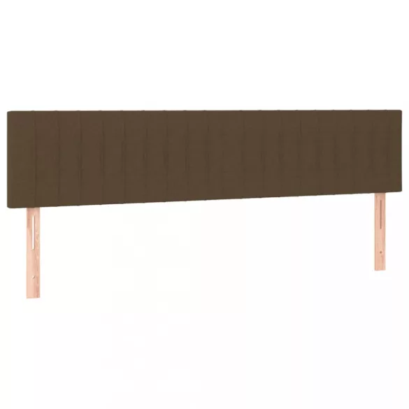 sötétbarna szövet LED-es fejtámla 160x5x78/88 cm