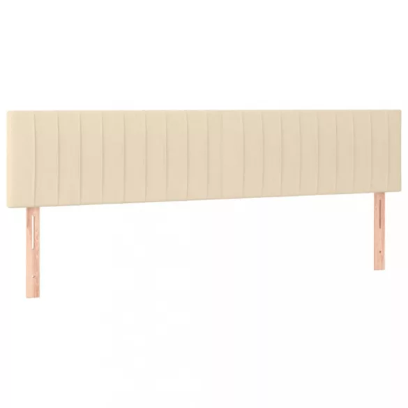 krémszínű szövet LED-es fejtámla 200x5x78/88 cm