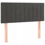 sötétszürke bársony LED-es fejtámla 80 x 5 x 78/88 cm