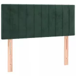 sötétzöld bársony LED-es fejtámla 80 x 5 x 78/88 cm