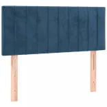 sötétkék bársony LED-es fejtámla 80 x 5 x 78/88 cm