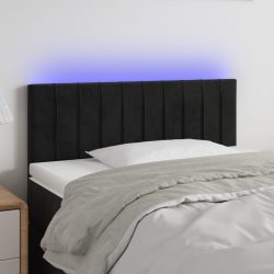 fekete bársony LED-es fejtámla 100x5x78/88 cm