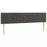 sötétszürke bársony LED-es fejtámla 180x5x78/88 cm