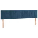 sötétkék bársony LED-es fejtámla 180x5x78/88 cm