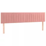 rózsaszín bársony LED-es fejtámla 180x5x78/88 cm