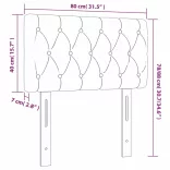 tópszínű szövet LED-es fejtámla 80 x 7 x 78/88 cm