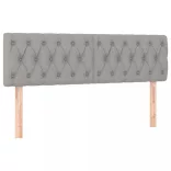 világosszürke szövet LED-es fejtámla 144 x 7 x 78/88 cm