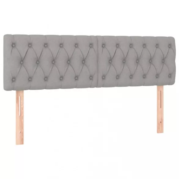 világosszürke szövet LED-es fejtámla 144 x 7 x 78/88 cm