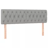 világosszürke szövet LED-es fejtámla 160x7x78/88 cm