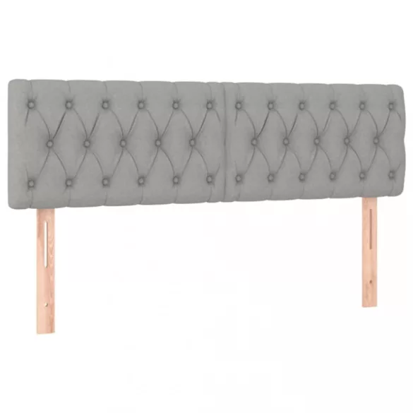 világosszürke szövet LED-es fejtámla 160x7x78/88 cm