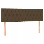 sötétbarna szövet LED-es fejtámla 160x7x78/88 cm