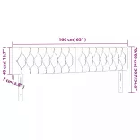 sötétbarna szövet LED-es fejtámla 160x7x78/88 cm