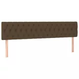sötétbarna szövet LED-es fejtámla 180x7x78/88 cm