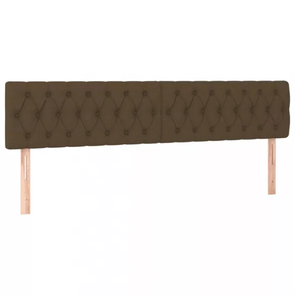 sötétbarna szövet LED-es fejtámla 180x7x78/88 cm