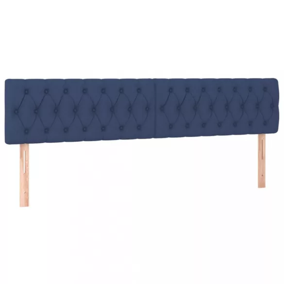 kék szövet LED-es fejtámla 180x7x78/88 cm