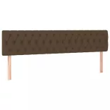 sötétbarna szövet LED-es fejtámla 200x7x78/88 cm