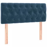 sötétkék bársony LED-es fejtámla 90 x 7 x 78/88 cm