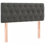 sötétszürke bársony LED-es fejtámla 100 x 7 x 78/88 cm