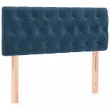sötétkék bársony LED-es fejtámla 100 x 7 x 78/88 cm