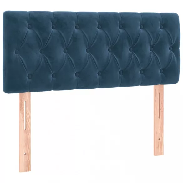 sötétkék bársony LED-es fejtámla 100 x 7 x 78/88 cm