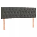 sötétszürke bársony LED-es fejtámla 144 x 7 x 78/88 cm