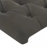 sötétszürke bársony LED-es fejtámla 160 x 7 x 78/88 cm