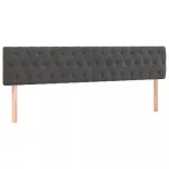 sötétszürke bársony LED-es fejtámla 200 x 7 x 78/88 cm