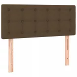 sötétbarna szövet LED-es fejtámla 80 x 5 x 78/88 cm