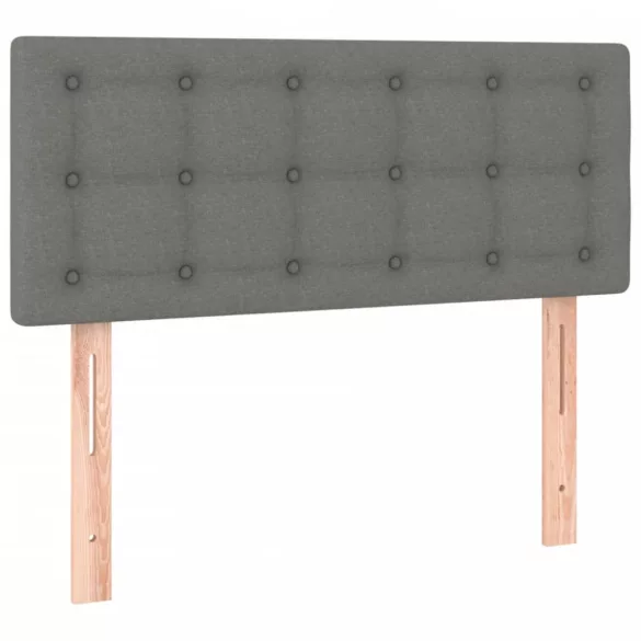 sötétszürke szövet LED-es fejtámla 90x5x78/88 cm