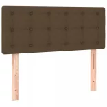 sötétbarna szövet LED-es fejtámla 90x5x78/88 cm