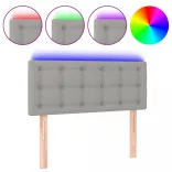 világosszürke szövet LED-es fejtámla 100x5x78/88 cm