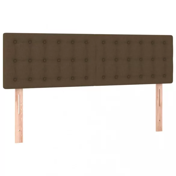 sötétbarna szövet LED-es fejtámla 144x5x78/88 cm