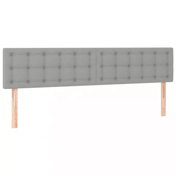 világosszürke szövet LED-es fejtámla 160x5x78/88 cm