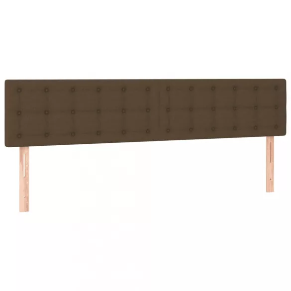 sötétbarna szövet LED-es fejtámla 180x5x78/88 cm