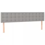 világosszürke szövet LED-es fejtámla 200x5x78/88 cm