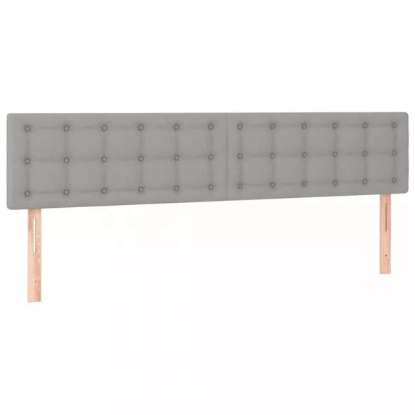 világosszürke szövet LED-es fejtámla 200x5x78/88 cm