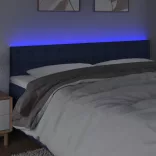 kék szövet LED-es fejtámla 200x5x78/88 cm
