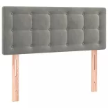 világosszürke bársony LED-es fejtámla 80 x 5 x 78/88 cm