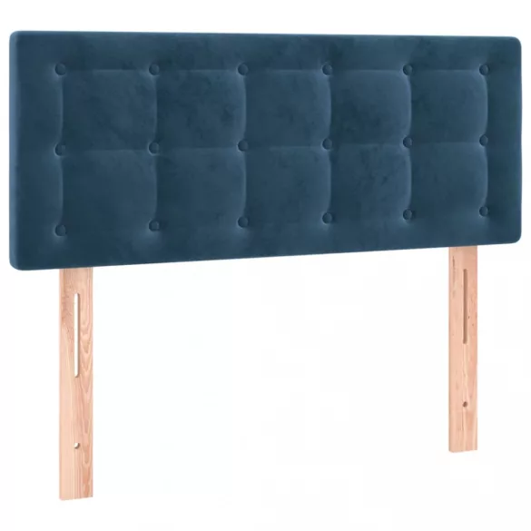 sötétkék bársony LED-es fejtámla 80 x 5 x 78/88 cm