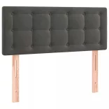 sötétszürke bársony LED-es fejtámla 90x5x78/88 cm
