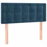 sötétkék bársony LED-es fejtámla 90x5x78/88 cm