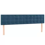 sötétkék bársony LED-es fejtámla 180x5x78/88 cm