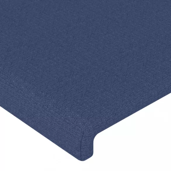kék szövet LED-es fejtámla 80x5x118/128 cm