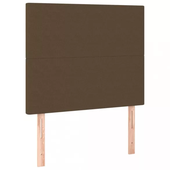 sötétbarna szövet LED-es fejtámla 90x5x118/128 cm