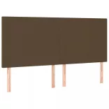 sötétbarna szövet LED-es fejtámla 160x5x118/128 cm