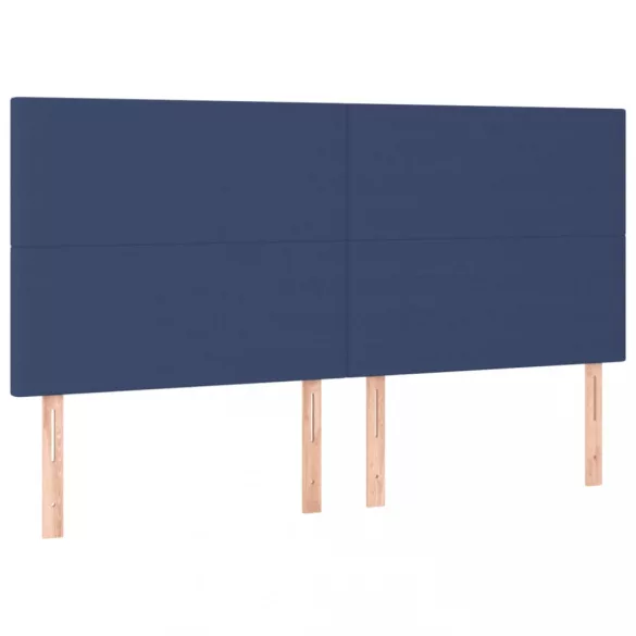kék szövet LED-es fejtámla 160x5x118/128 cm